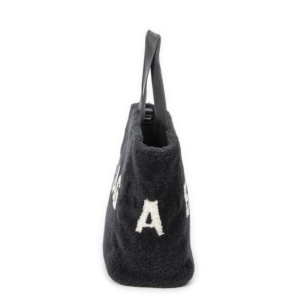 Balenciaga XS Logo Shearling Tote - Picture 4 of 9